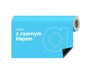 Folia z czarnym klejem