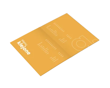 Karty menu klejone
