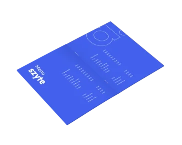 Karty menu szyte