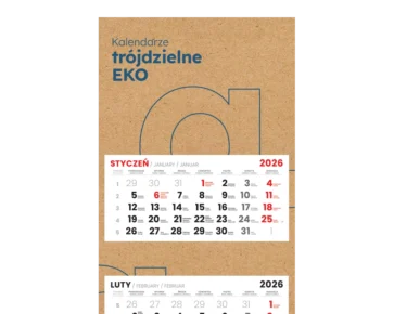 Kalendarze trójdzielne EKO