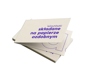 Wizytówki składane na pap. ozdobnym